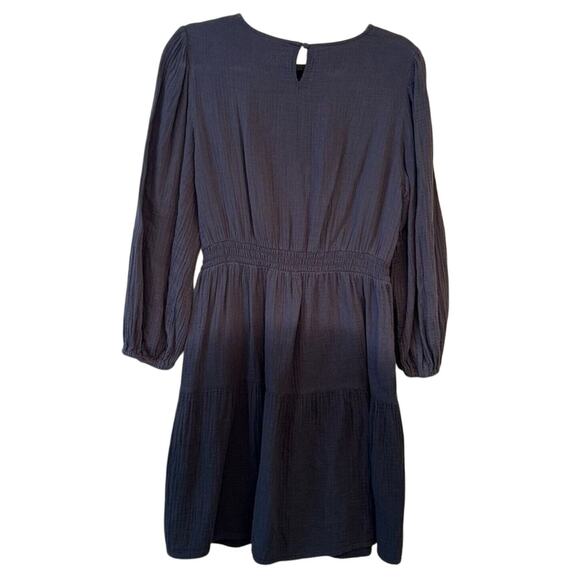 Universal Thread Women's Grey Ombré Long Sleeve Tiered Mini Dress Size Medium - Picture 8 of 8